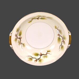 Narumi China 1958 VINTAGE 10" Round Cream SHASTA PINE Vegetable Bowl, #5012